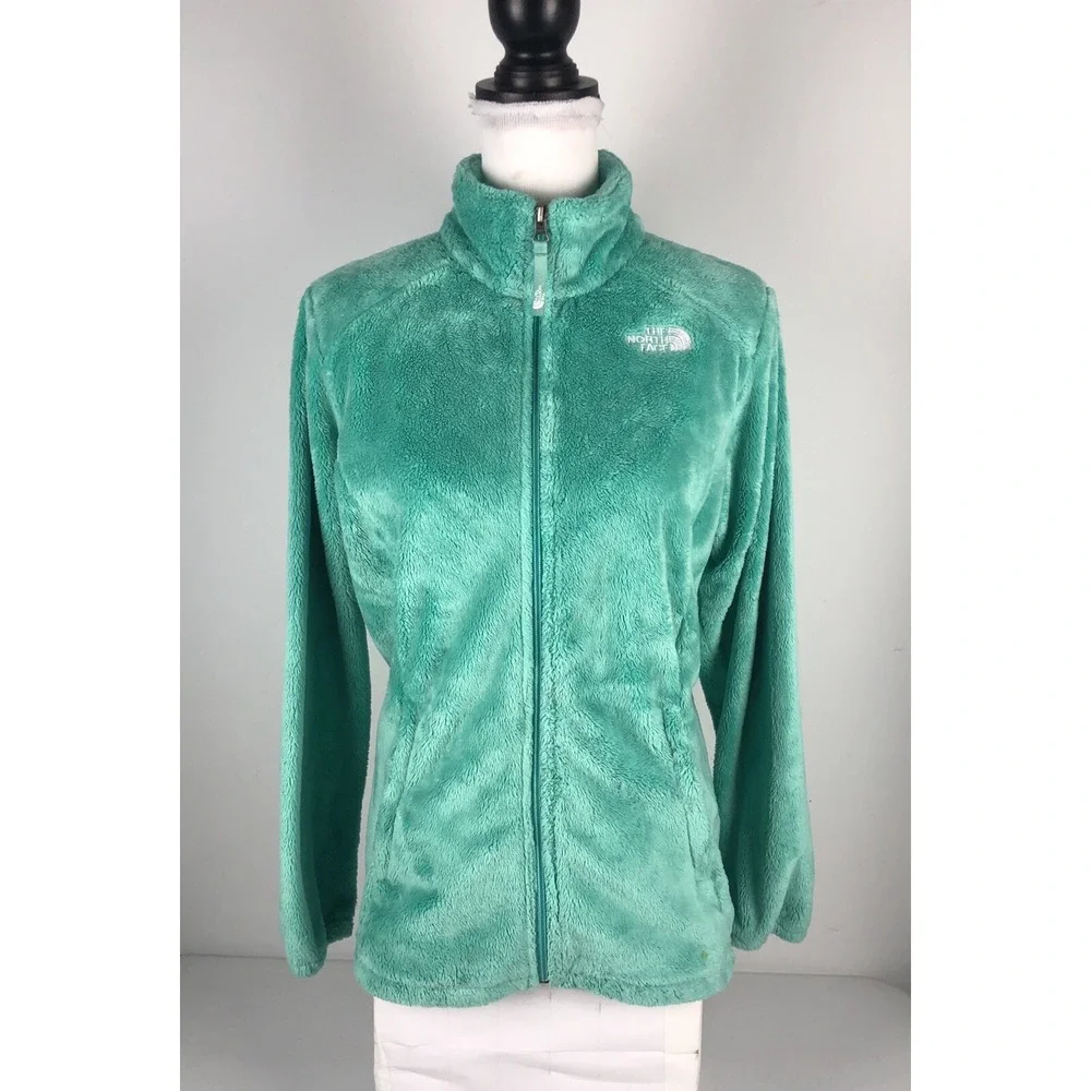 The North Face Girls XL Osalita Jacket Green Fleece Soft Cozy